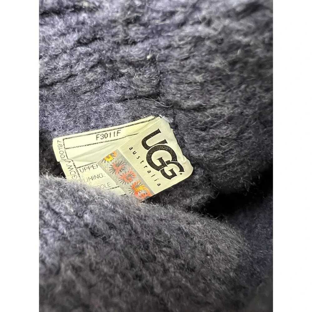 UGG Boots Womens Sz 8 Australia Knit Fold‎ Over Purple Sweater